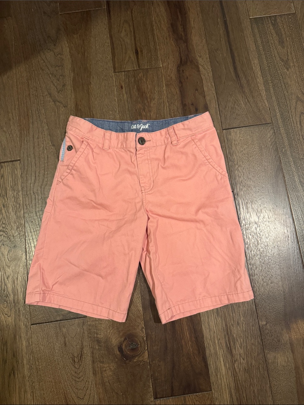 Cat & Jack Coral Boys Flat Front Chino Shorts